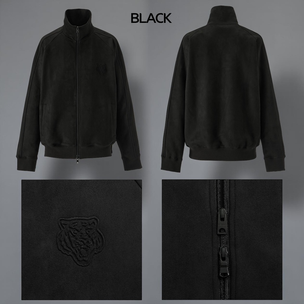 오니츠카타이거 호랑이 로고 트랙 탑 여성 집업 져지 2183B527 BLACK S - 상세 이미지 2