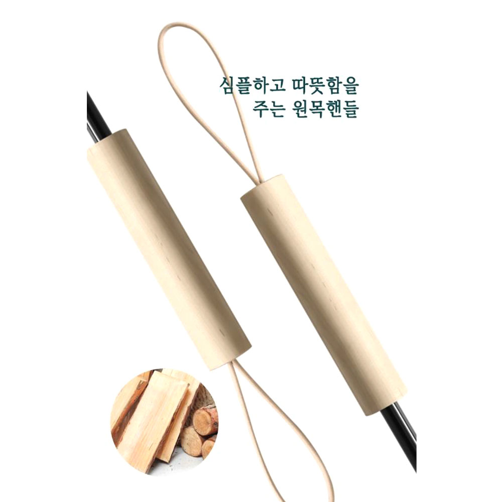 파스텔 자동 장우산 심플 여름 경량 원목 핸들 - 상세 이미지 3