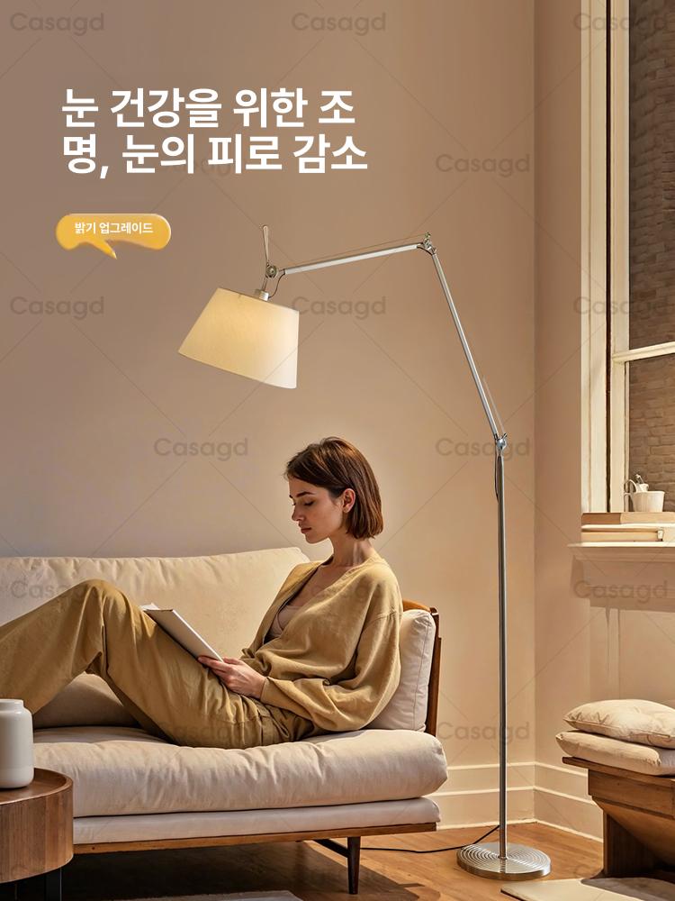 관절 장 스탠드 플로어 인테리어 거실 우드 램프 조명 눈부심 방지 40cm 웜 라이트 거실 - 상세 이미지 2