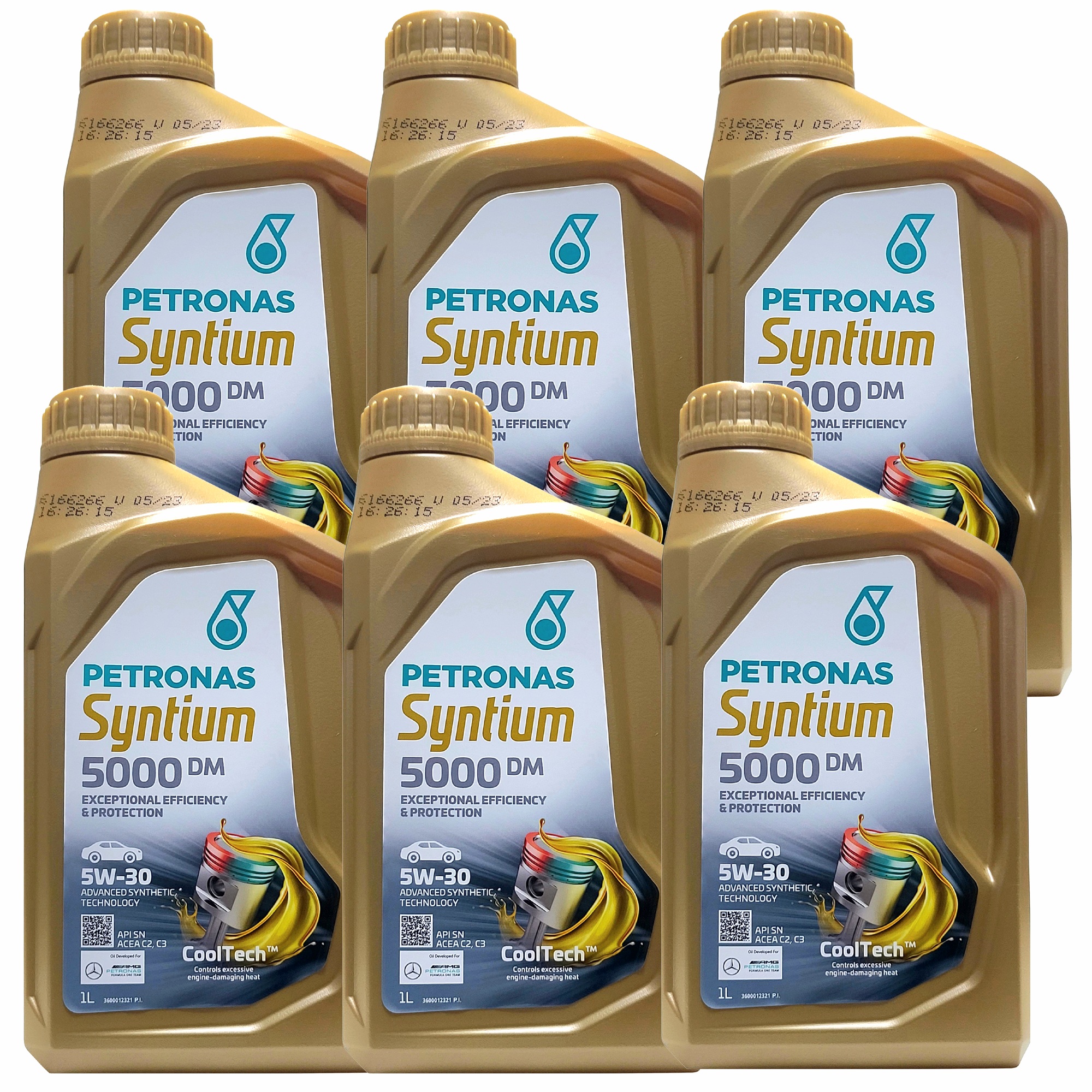 페트로나스 신티움 5000 DM 5W30 1L x 6개 1박스 ACEA C2/C3 벤츠 MB 229.52 메르세데스-AMG 페트로나스 F1 타이틀 스폰서 100% 합성엔진오일