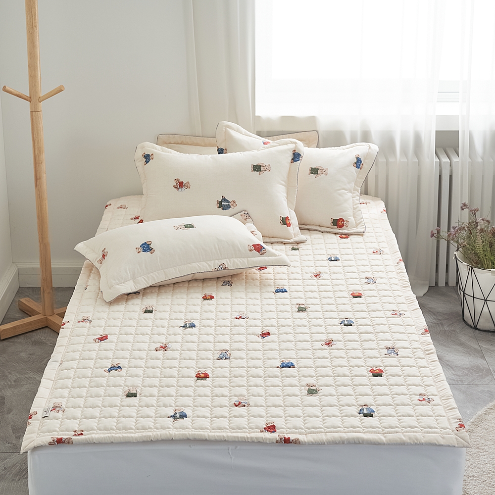 나라데코 키즈 마이크로 워싱 곰돌이 부드러운 침대패드 SS