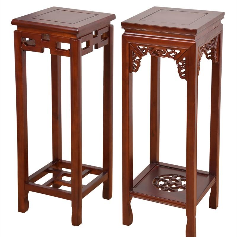 분재 스탠드 분재좌대 돌 화분 철제 화병 식당 진열대 받침대 선반 A 월넛 30cm 80cm A - 상세 이미지 5