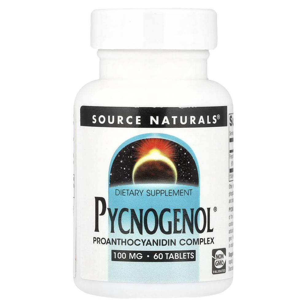 소스내츄럴스 피크노제놀 프랑스 해송 소나무 껍질 추출물 100mg Pycnogenol 60정 - 상품 이미지