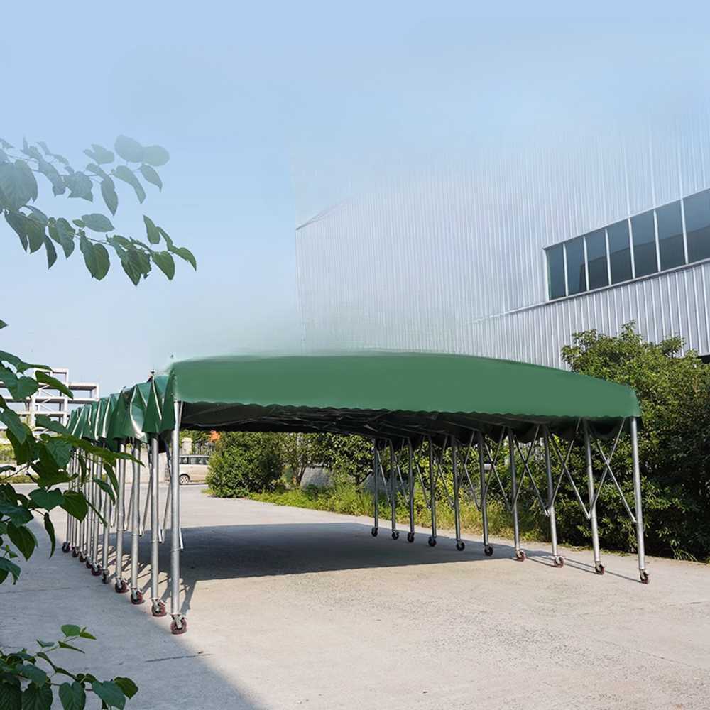 야외용 대형 자바라 천막 설치 간편 행사장 천막 7x3x2.5m (그린) - 상세 이미지 2