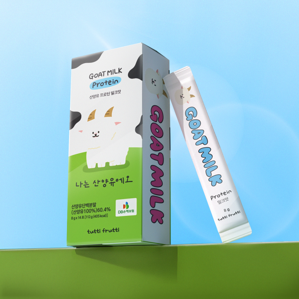 뚜띠프루티 나는 산양유에오 산양유 단백질 초유 프로틴 스틱 분말 112g, 1개 - 상품 이미지