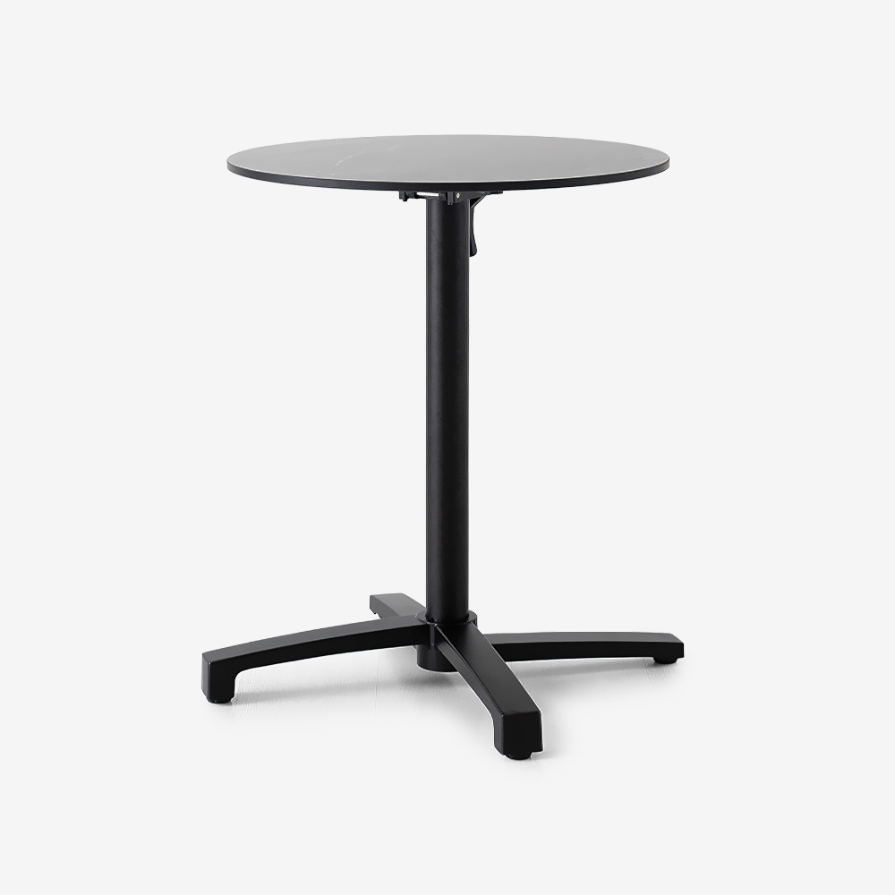 라네트 원형테이블 D60 HPL D형 600mm, 블랙 0099.0014 - 메인 이미지