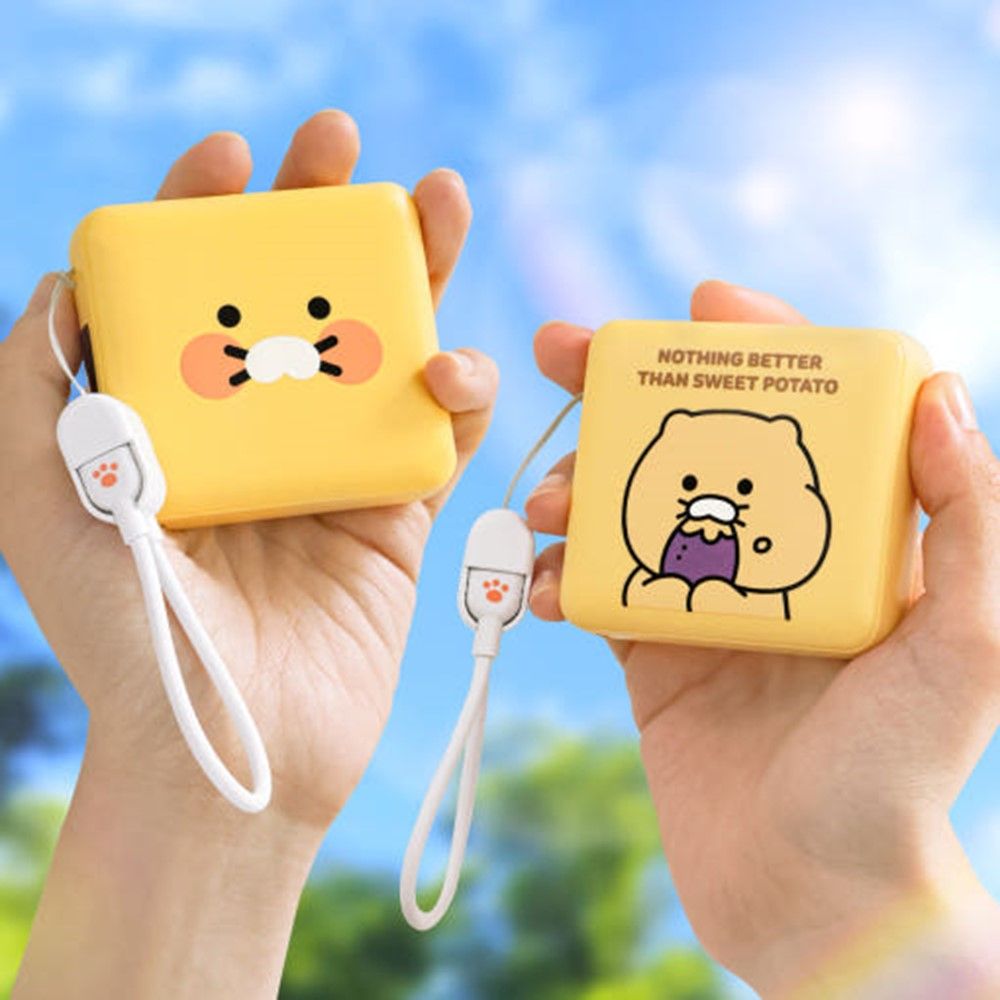 춘식이 보조배터리 미니 고속 휴대용 충전기 10000mAh 카카오 커플템 선물 고구마 - 상세 이미지 2