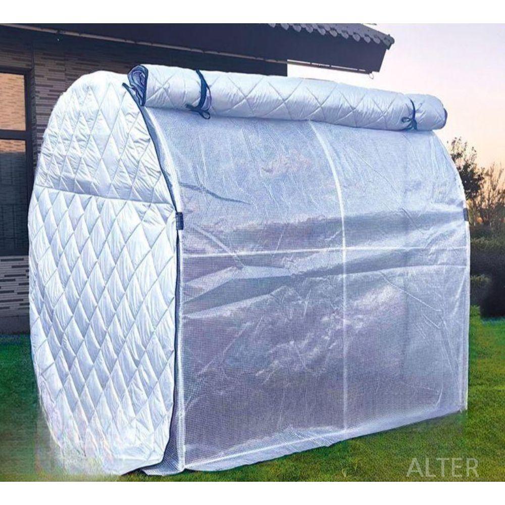 바람막이 야외 견사 시골 텐트 덮개 방풍 커버 실외 방한 이불 강아지 보온 6x2x2m (단열필름+골격) - 상세 이미지 2