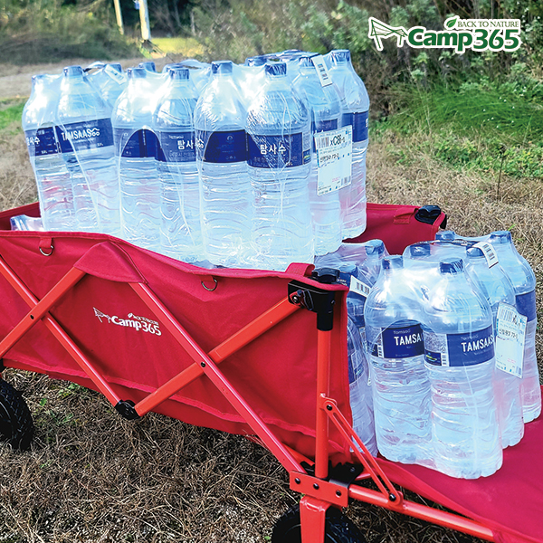 [핫딜]캠프365 파파웨건 스포츠 챔프 특대형웨건 저소음 러버휠 접이식 손수레 160kg내하중 뒷문개방형