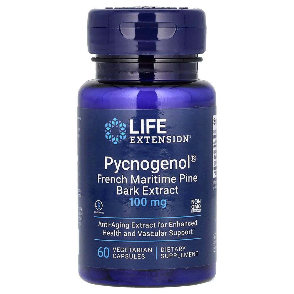 라이프익스텐션 피크노제놀 프랑스 해송 소나무 껍질 추출물 100mg Pycnogenol 60정 - 상품 이미지