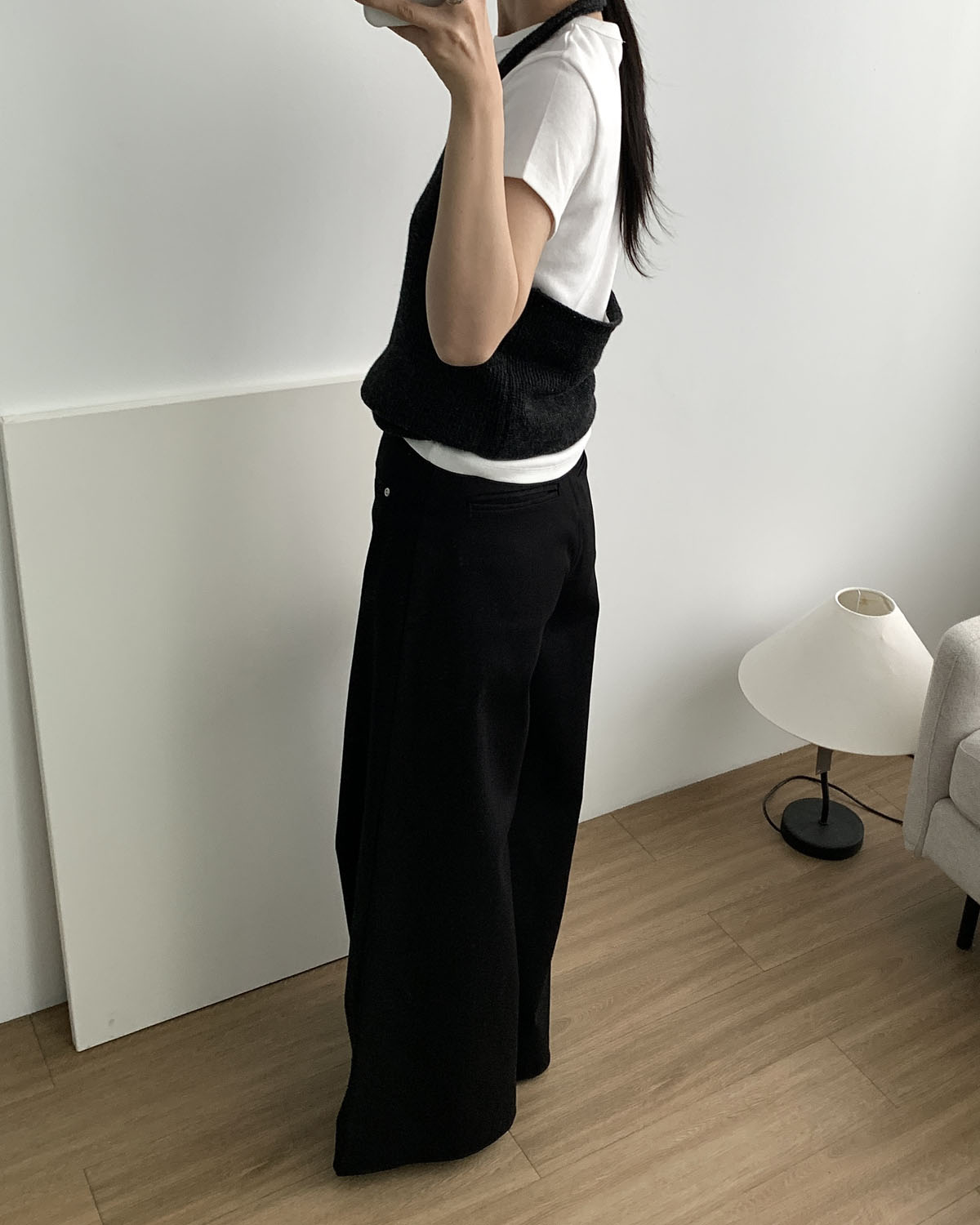 [S당일] 베르 와이드 부츠컷 팬츠 하이웨스트 스판바지 웨어링무드 (2c) - 상세 이미지 4