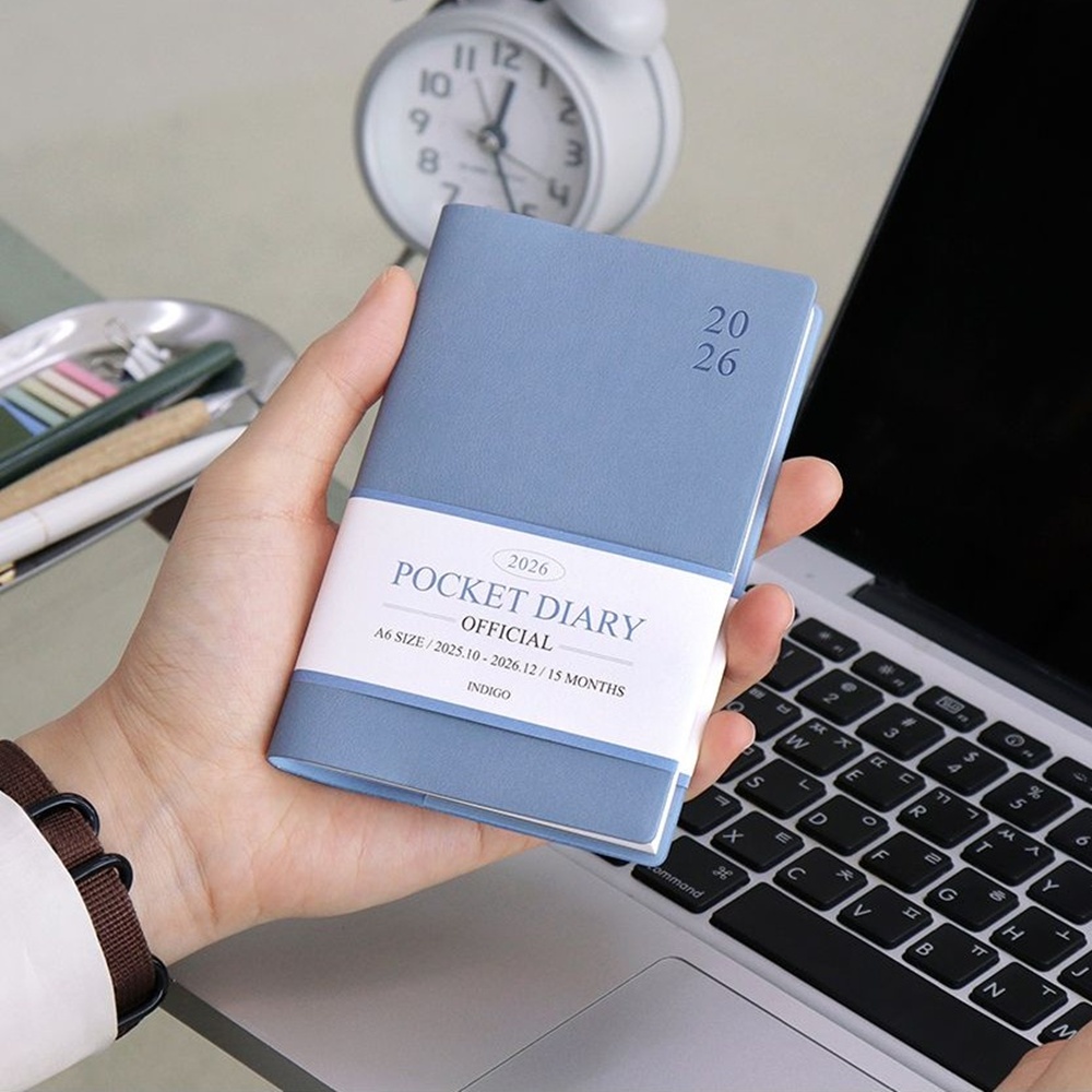 26년 미니 다이어리 2026년 수첩 작은 핸디 다이어리 2026 A6 월간 상세 이미지 2