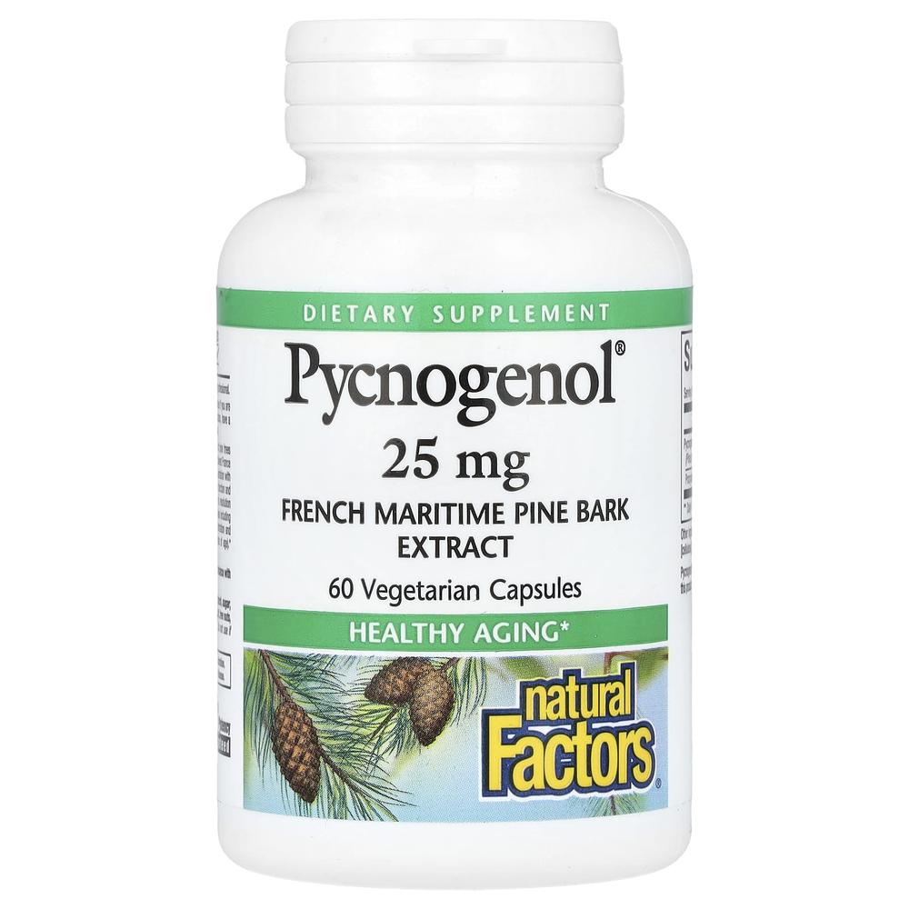 네츄럴팩터 피크노제놀 프랑스 해송 소나무 껍질 추출물 25mg Pycnogenol 60정 - 상품 이미지