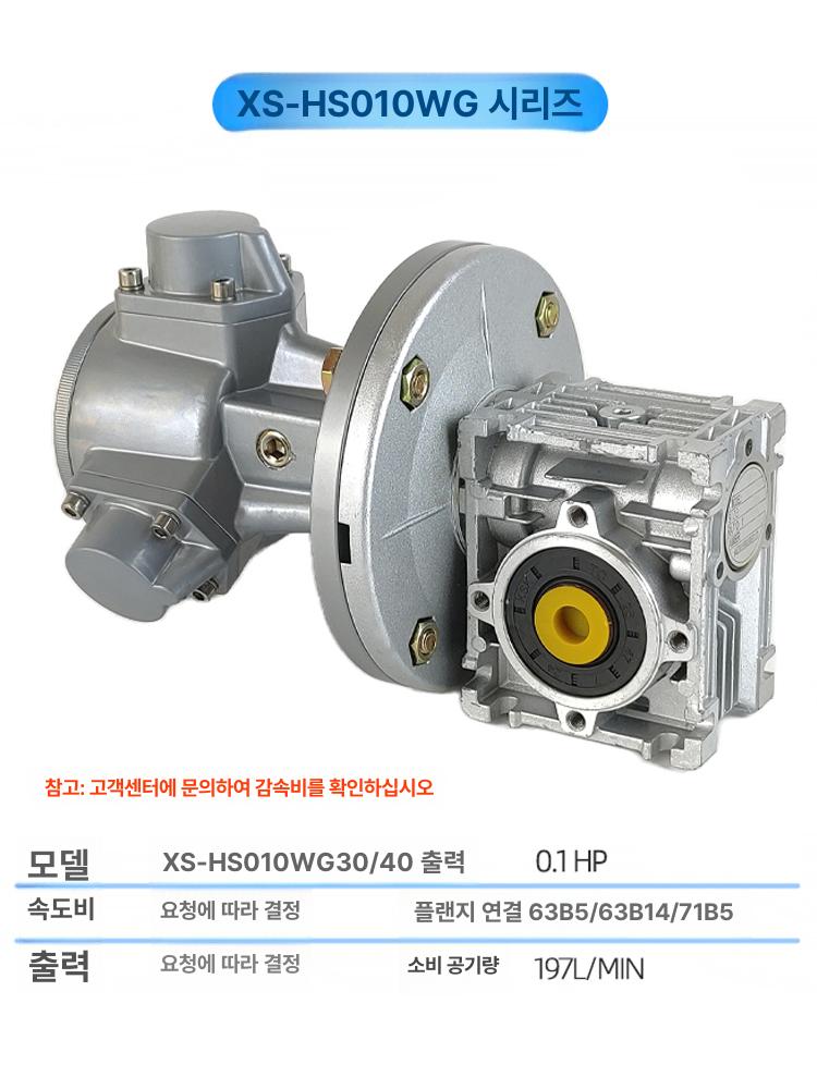 에어 모터 감속기 속도 공압 HS010 저속 조정 피스톤 XS-HS010WG40 FA FB 축 - 상세 이미지 5