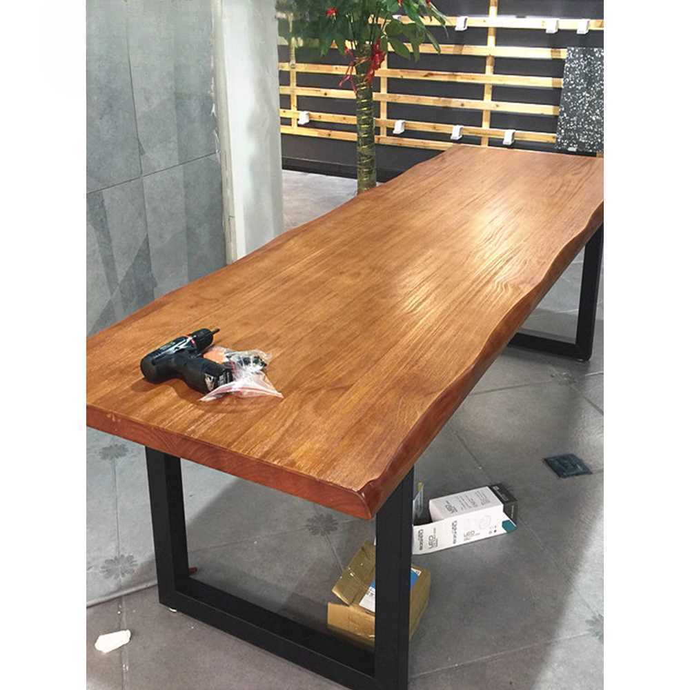 원목 우드슬랩 테이블 거실 카페 감성 식탁 가구 180x80x75cm - 상세 이미지 4