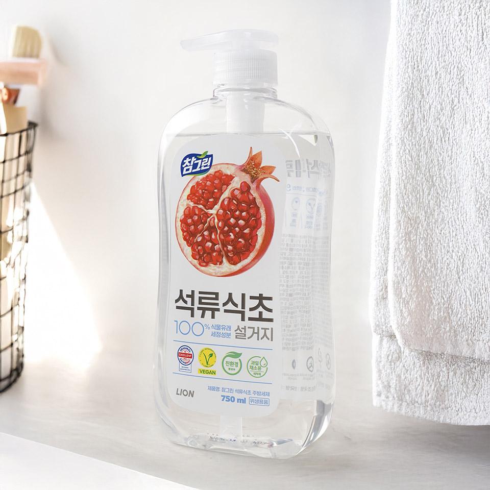 메가마트 라이온 참그린 석류식초 주방세제 750ml 용기 - 상세 이미지 2