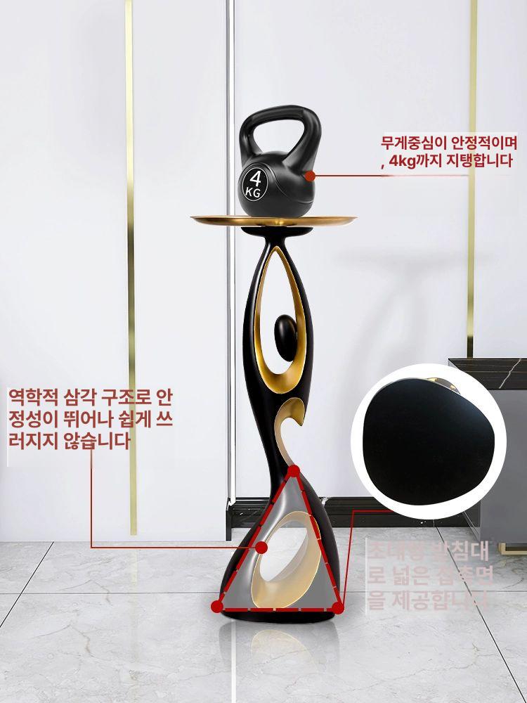 조각상 거실 테이블 인테리어 장식품 개업 사무실 집들이선물 탁자겸용 사이드테이블 소품-플래티넘에디션 - 상세 이미지 4