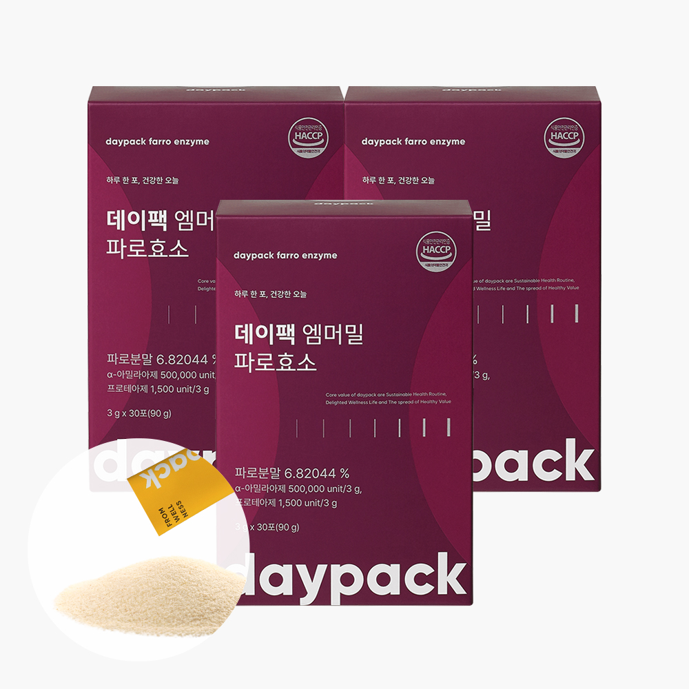 데이팩 엠머밀 파로효소 이탈리아산 고대 곡물 발효 30포, 3개 - 상품 이미지