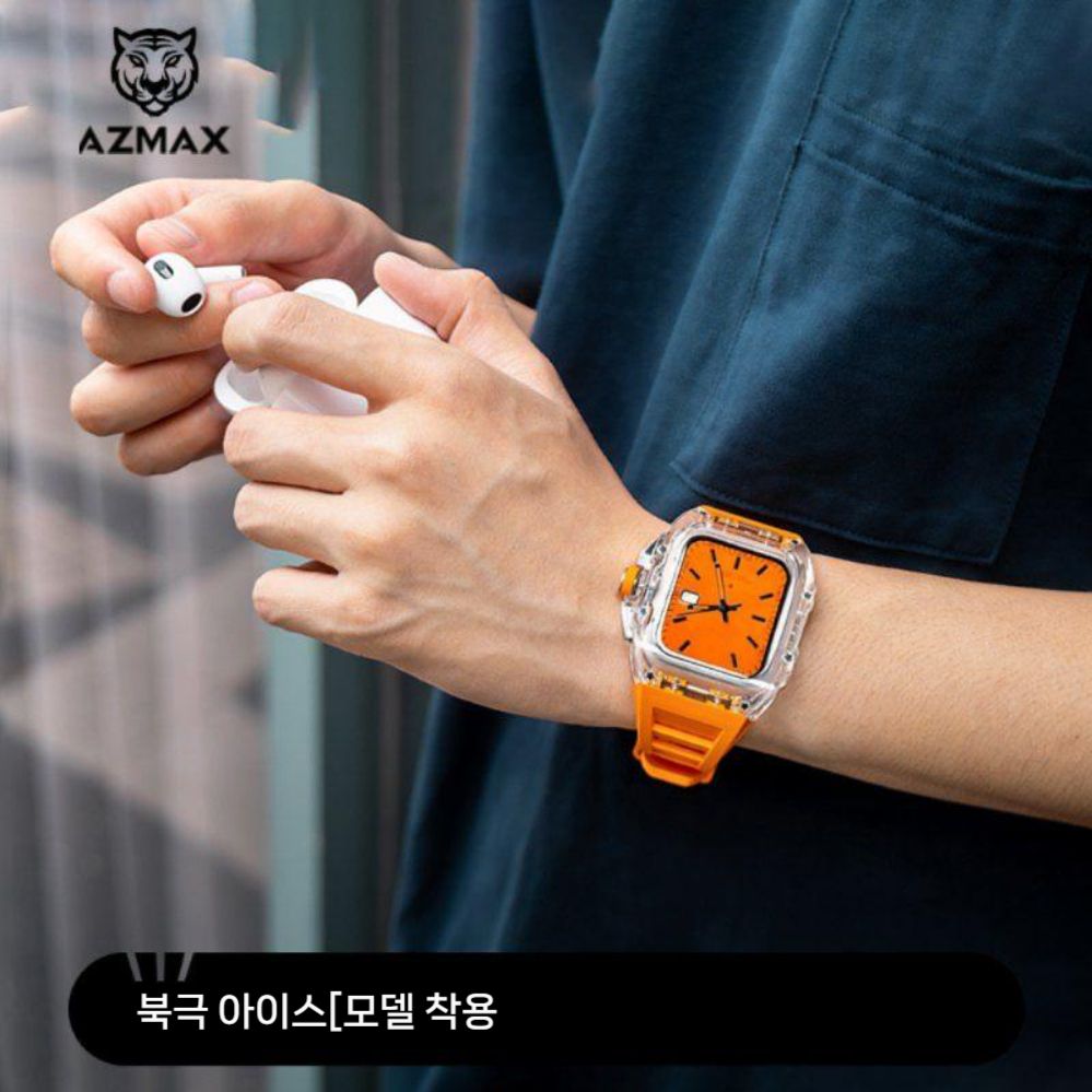 애플워치11 울트라3 se3 스트랩 투명 케이스 일체형 밴드 - 상세 이미지 3