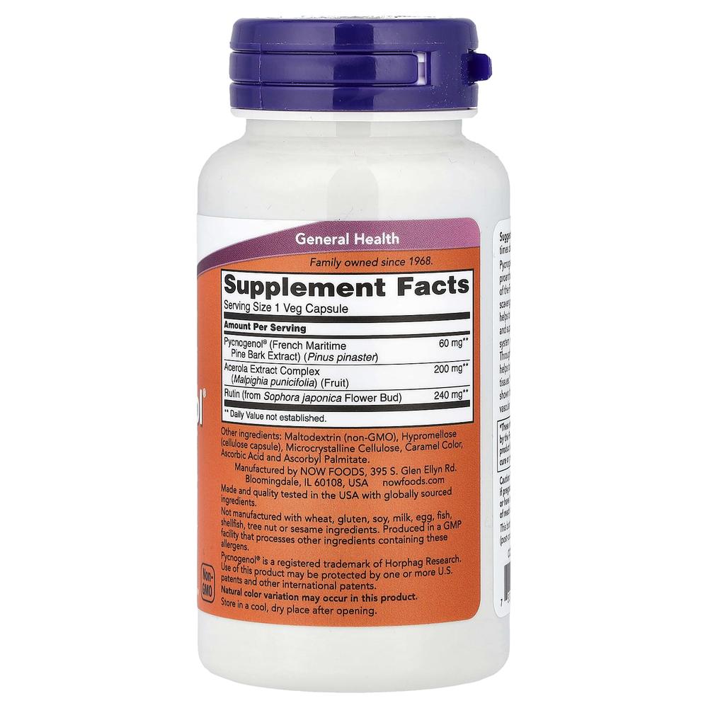 나우 피크노제놀 프랑스 해송 소나무 껍질 추출물 60mg Pycnogenol 50정 (2개) - 상세 이미지 3