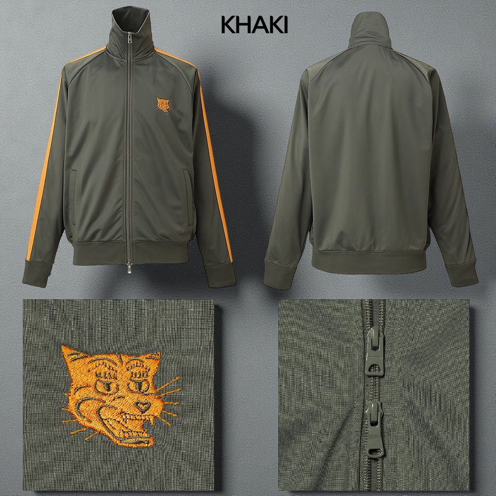 오니츠카타이거 호랑이 자수 트랙탑 여성 집업 져지 2183B557 KHAKI M - 상세 이미지 2