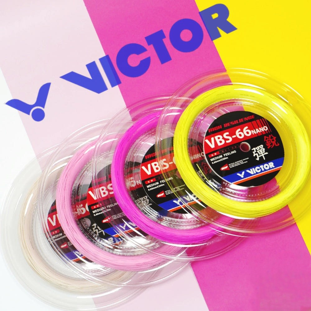 빅터 VBS-66 NANO 배드민턴 스트링 0.66mm 200미터 릴 - 상품 이미지