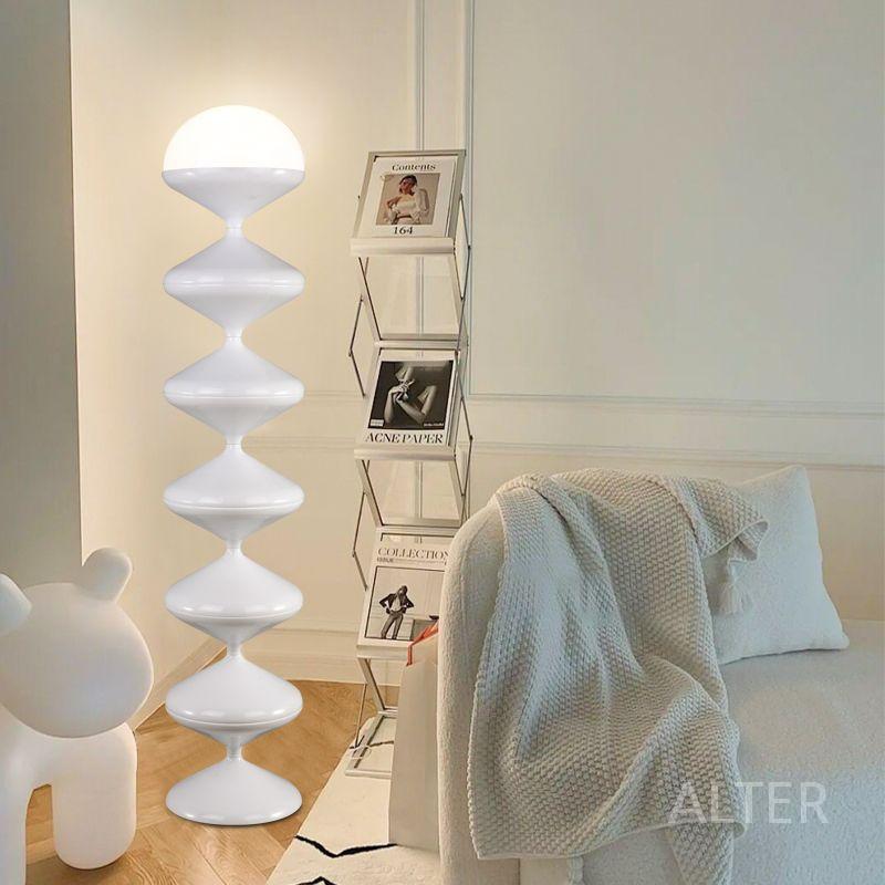 빈티지 스탠드 조명 플로어 램프 물방울 디자인 블랙 121CM 12W - 상세 이미지 2