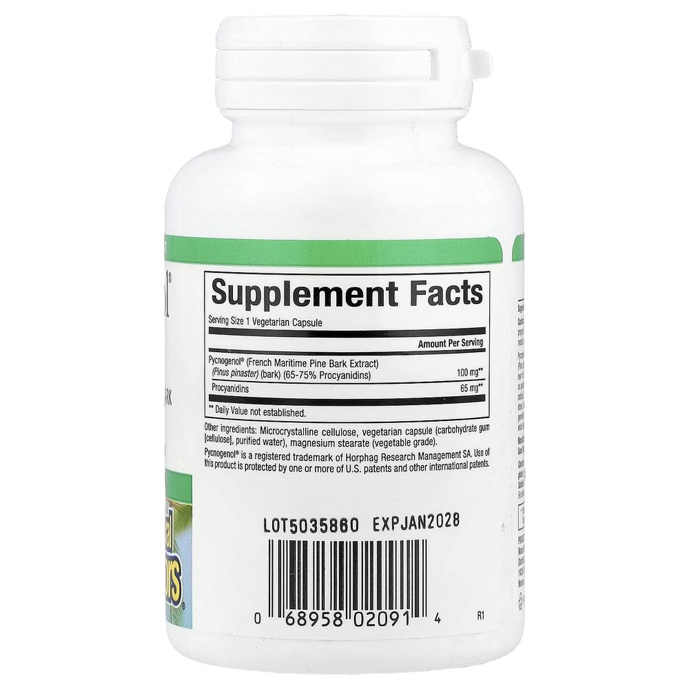 네츄럴팩터 피크노제놀 프랑스 해송 소나무 껍질 추출물 100mg Pycnogenol 30정 - 상세 이미지 2