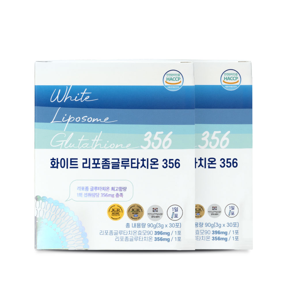 백세식품 리포좀글루타치온 화이트356 히알루론산 피쉬콜라겐 레몬맛 30포, 2개 - 메인 이미지
