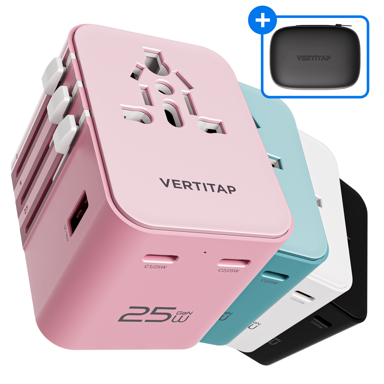 버티탭 트레블러 에어 25W 멀티 어댑터 해외 전세계 여행용 멀티탭 usb 콘센트 플러그