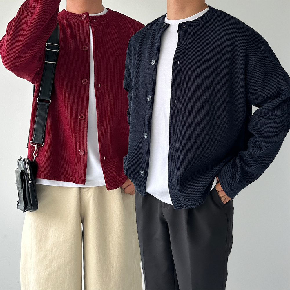 1+1 남자오버핏가디건 남자겨울가디건 - 상품 이미지