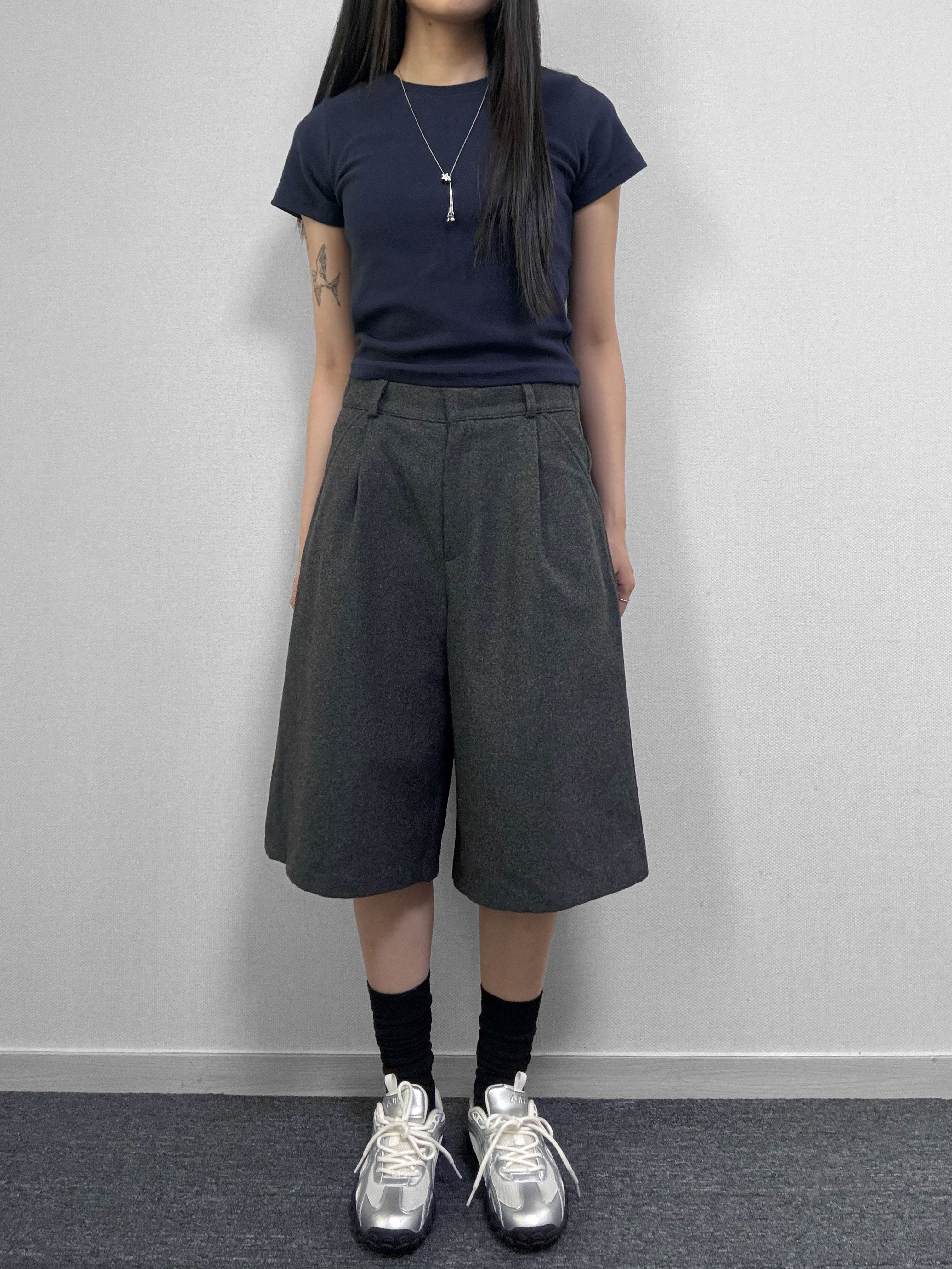 리스 울 버뮤다 밴딩 슬랙스 [2Color] - 상세 이미지 2