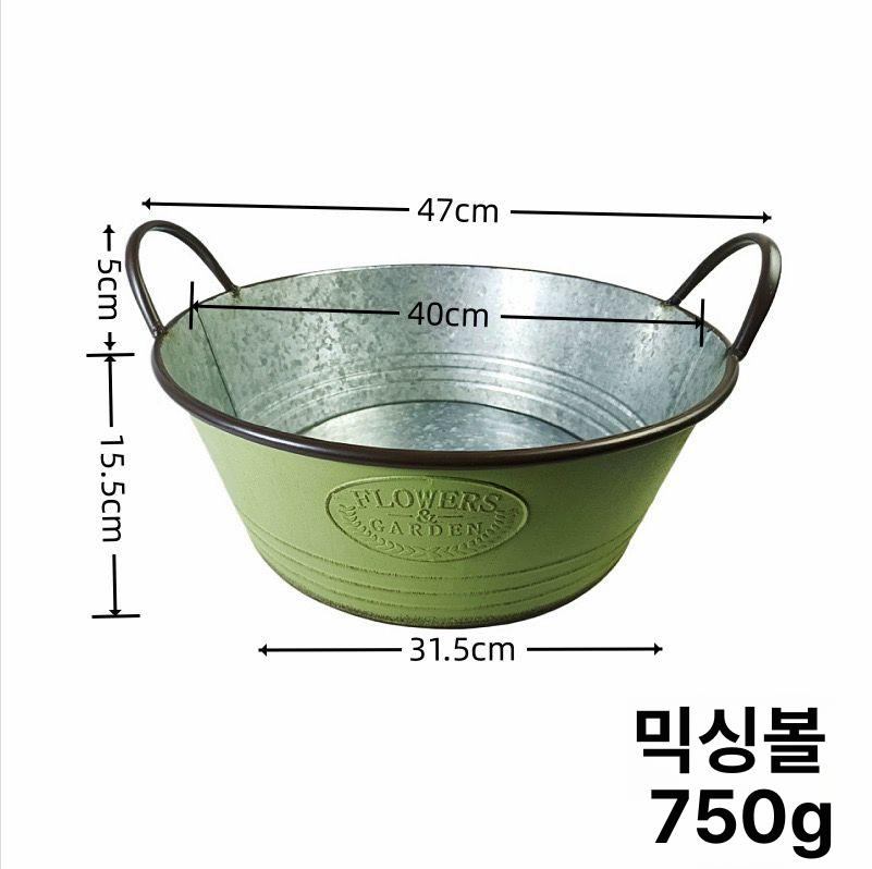 엔틱 양철화분 철제 가드닝 꾸미기 바구니 빈티지 정원 러스트 - 상세 이미지 5