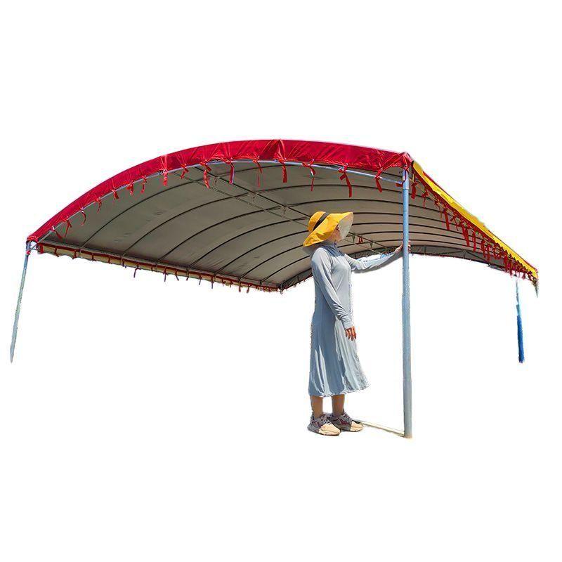 대형 주차장 천막 그늘막 야외 쉘터 텐트 차고지 캐노피 12m (3x4m) 선반+옥스포드 천 - 상세 이미지 4