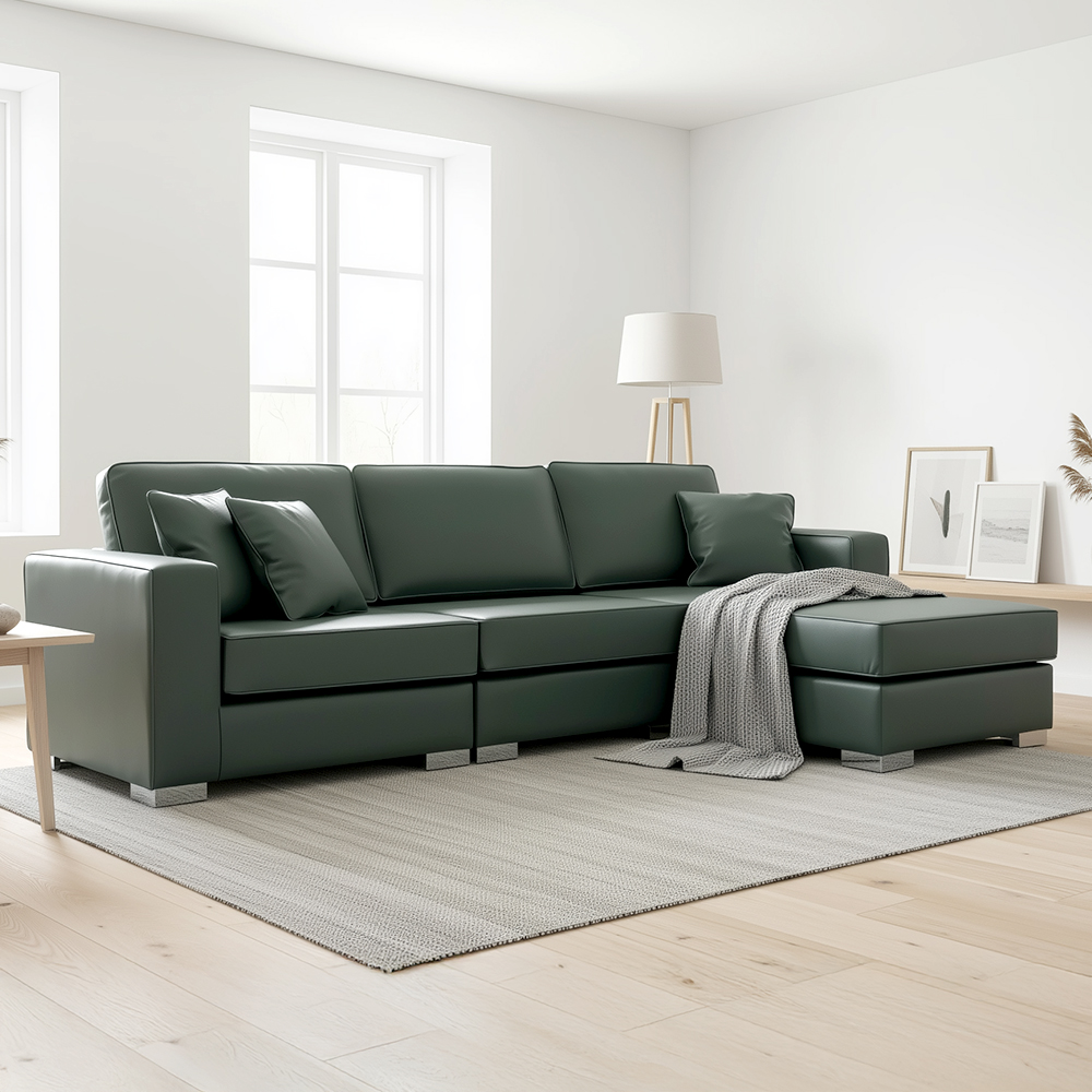 알토 4인용 거실 가죽 쇼파 푹신한 넓은 소파