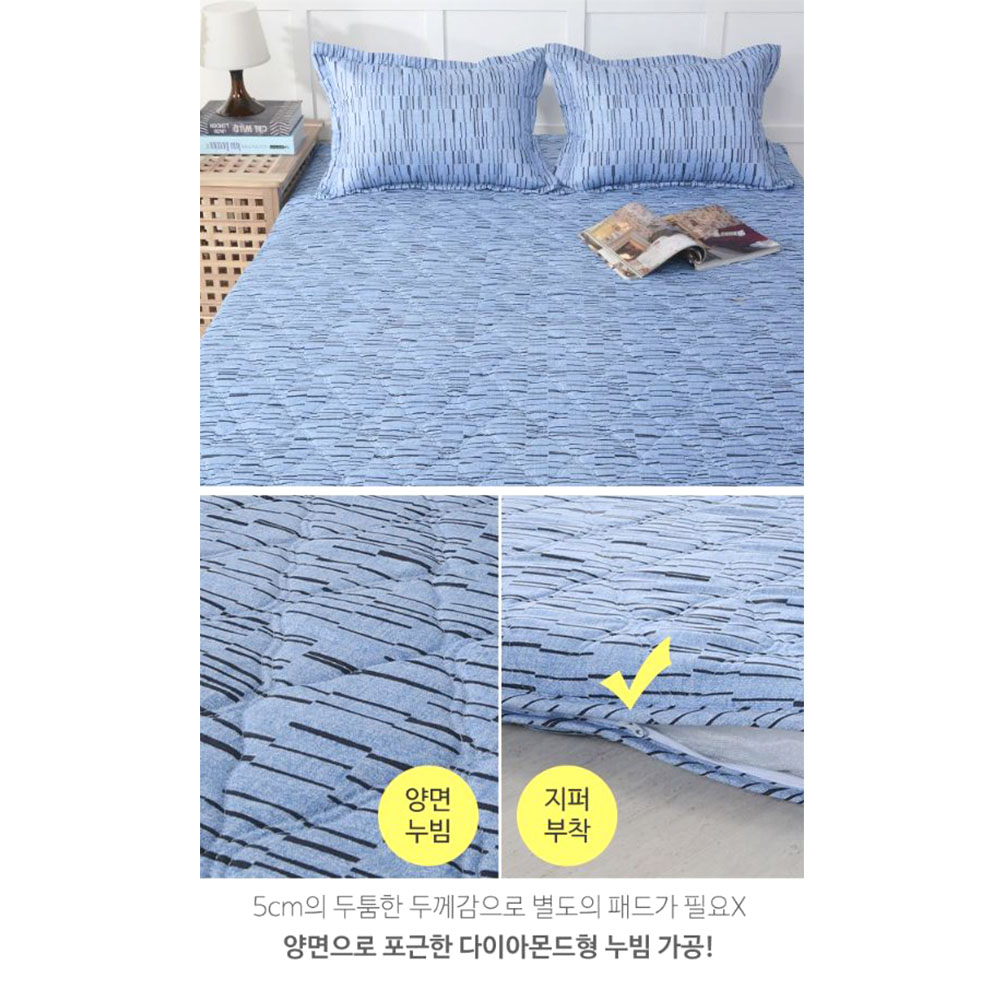 수면 바닥 매트 싱글 방바닥 토퍼 패드 - 상세 이미지 4