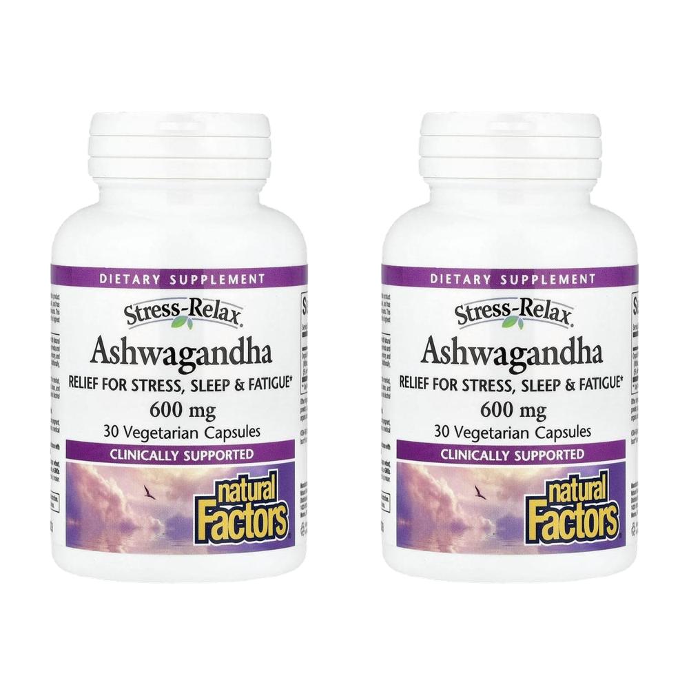 네츄럴팩터 아슈와간다 추출물 600mg Ashwagandha 30정 (2개) - 상품 이미지