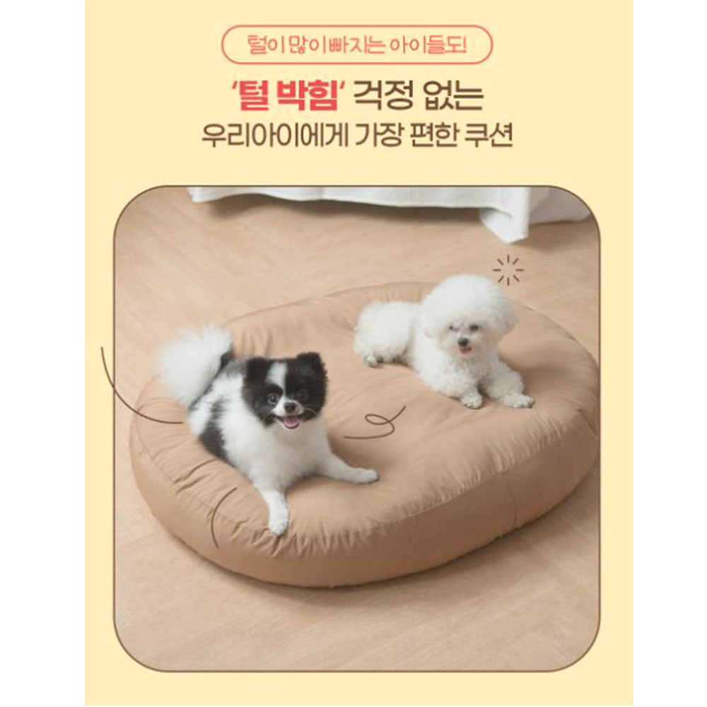 반려동물 원형 방석 말랑말랑 애견 고양이 베개 - 상세 이미지 5