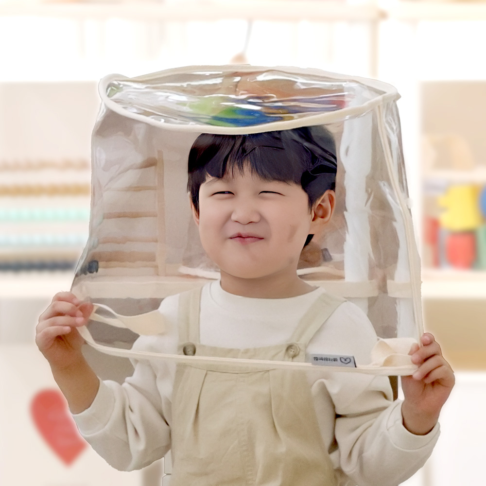 생각하는집 장난감정리함 투명 접이식 모서리라운드처리 수납함 아기 인형 레고 바구니 S