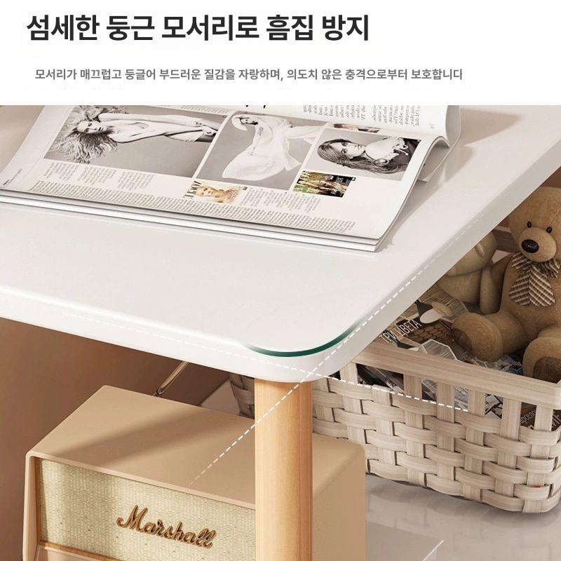 소형 테이블 수납 협탁 전시 소파 선반 우드 거실 미니 월넛 컬러 80x40x53 베스트셀러 - 상세 이미지 3