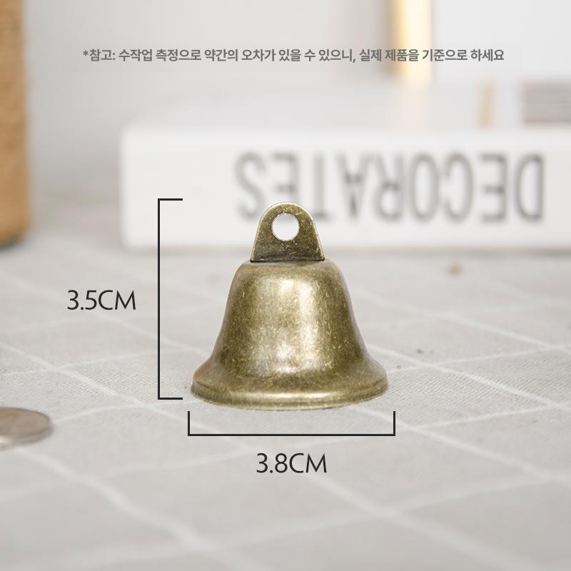 벨 미니 크리스마스 축제 꾸미기 기념일 공예 장식품 웨딩 다용도 작은벨 38mm 앤티크브론즈 벨 - 상세 이미지 5