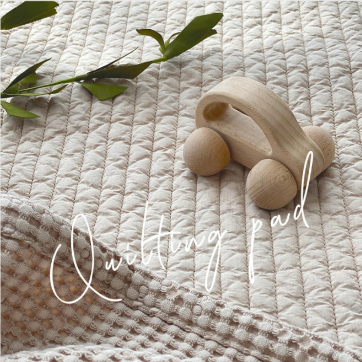 [마롤로뜨] 아기 침대패드 슈퍼싱글 쿠시노 100수 순면 누빔 이불패드 신생아 SS 호환