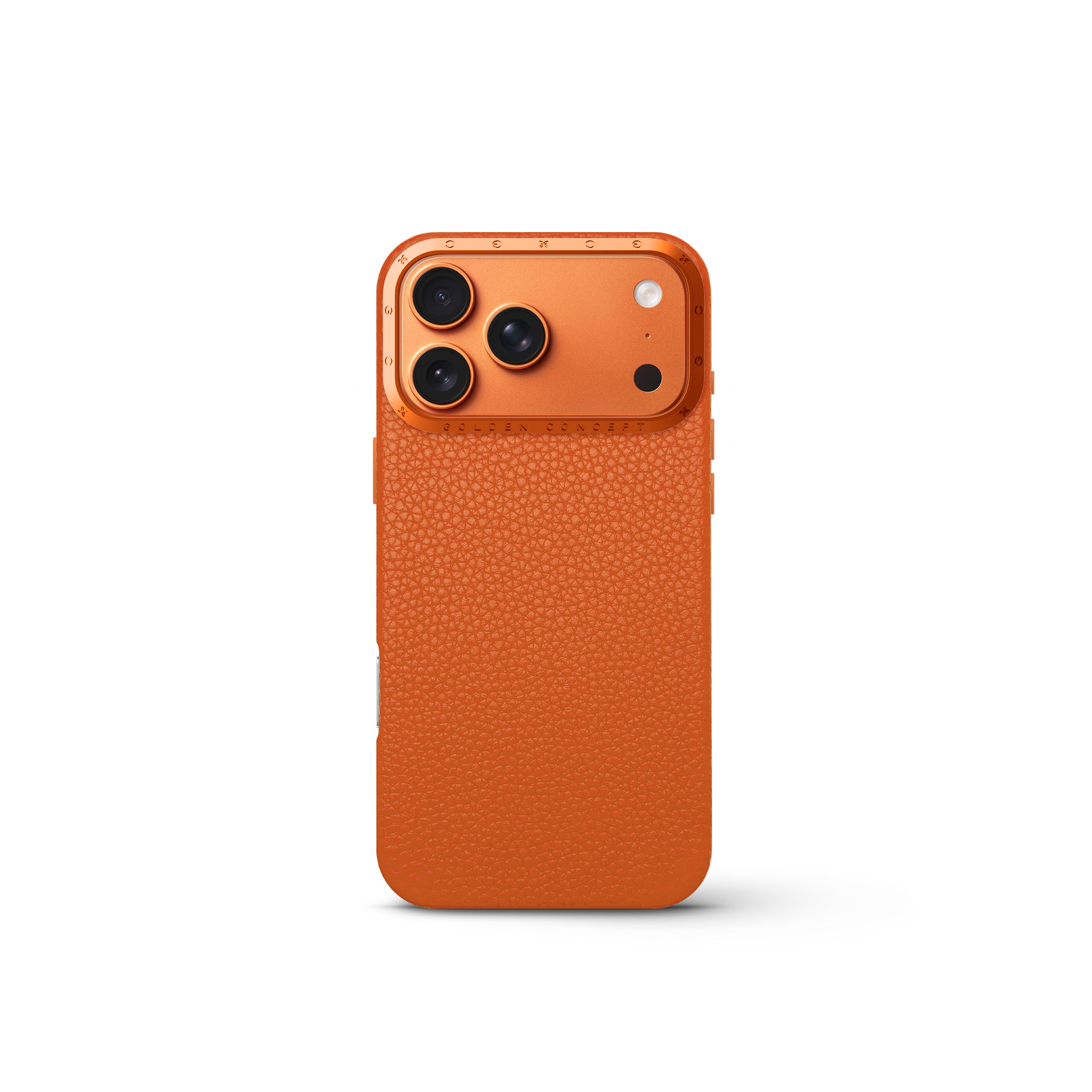 골든컨셉 아이폰17 케이스 - Full Grain Leather - Orange - 메인 이미지