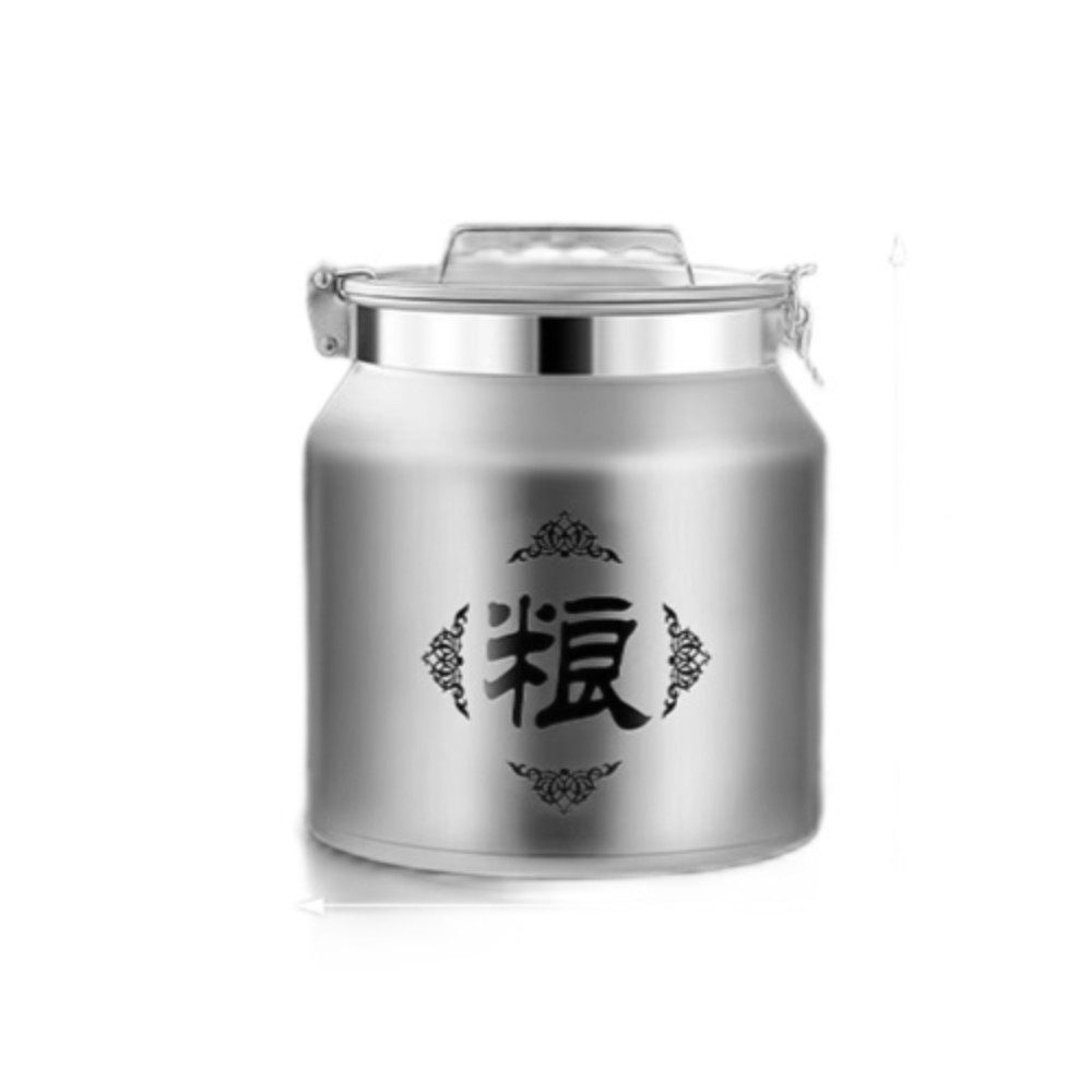 대용량 쌀통 밀가루보관함 스텐 쌀항아리 보관통 잡곡 2kg - 상품 이미지
