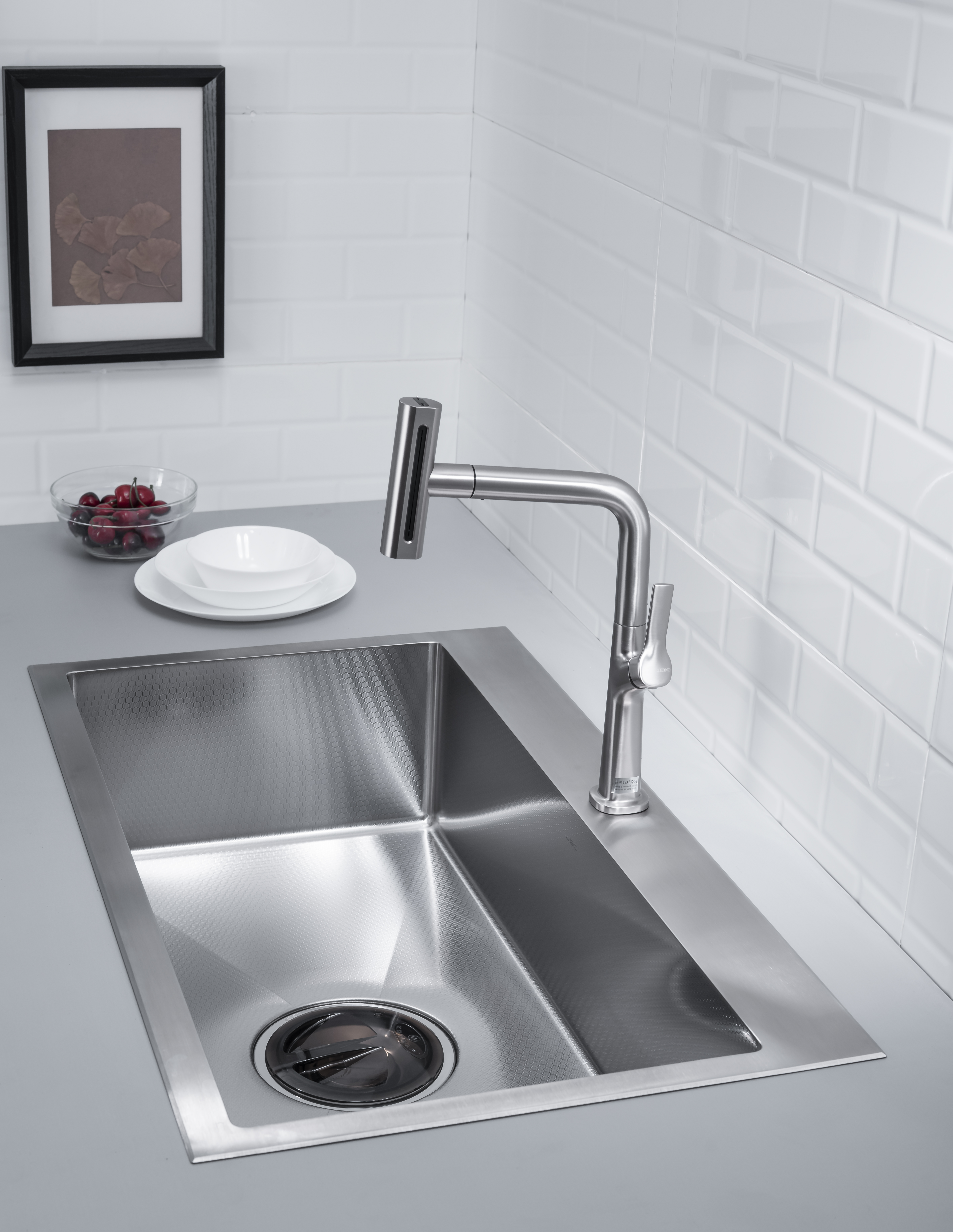 8651S 허니콤 엠보코팅 사각싱크볼 스텐씽크볼 주방 싱크대 교체