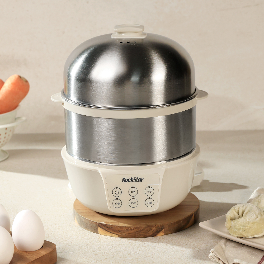 콕스타 올인원 멀티 스텐 멀티쿠커 전기 찜기 계란 고구마 호빵 스팀기 NKTMS-1000