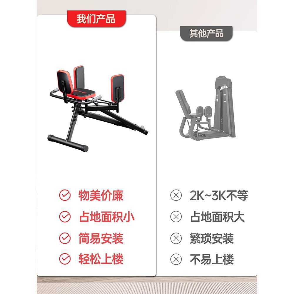 힙어브덕션 운동 기구 하체 근력 강화 고관절 머신 화이트 - 상세 이미지 3