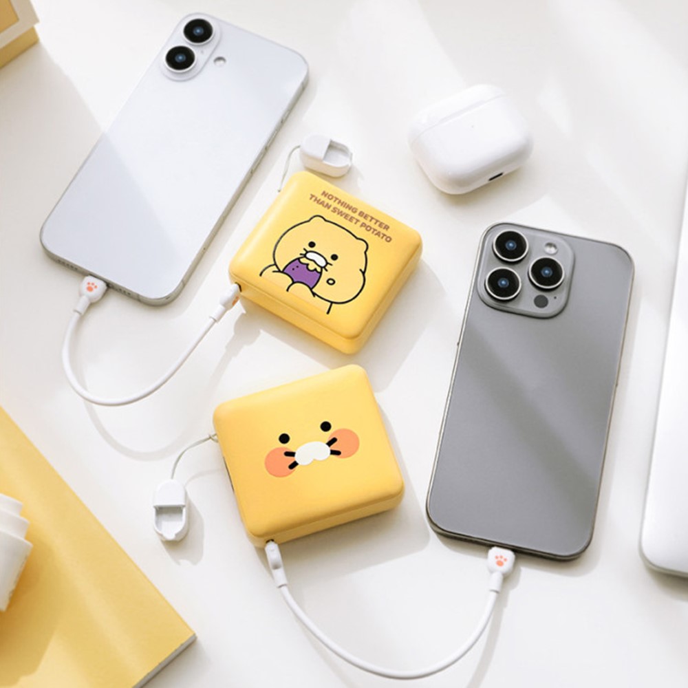 춘식이 보조배터리 고속 휴대용 충전기 10000mAh 미니 카카오 굿즈 얼굴 이미지 7