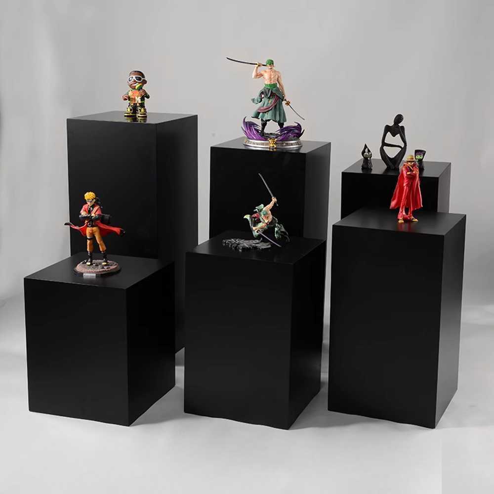 사각 블랙 전시대 스툴 진열용 매장 인테리어 의자 화이트 40x30cm - 상품 이미지