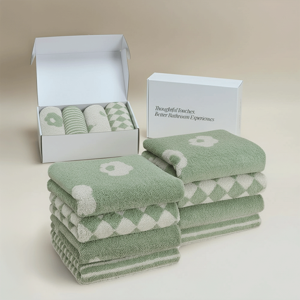 [8P 벌크/패키지] 코에르 호텔 수건 40수 코마사 고급 세면 타월 세트